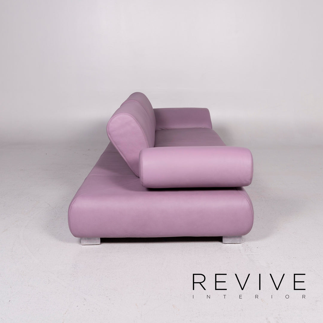 Koinor Diva Designer Leather Sofa Purple Three Seater #10150