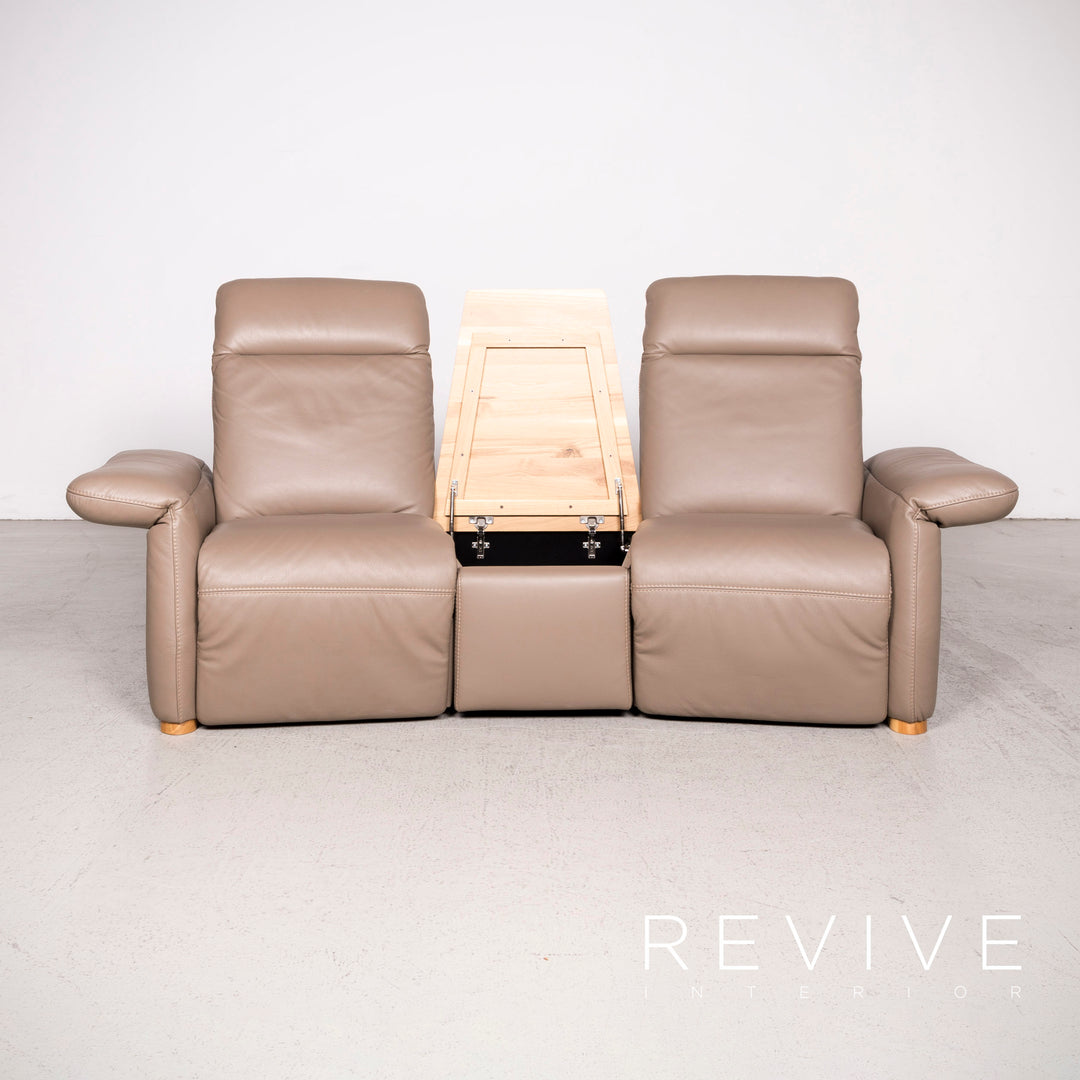 Koinor Elena designer leather sofa beige two-seater genuine leather #8167