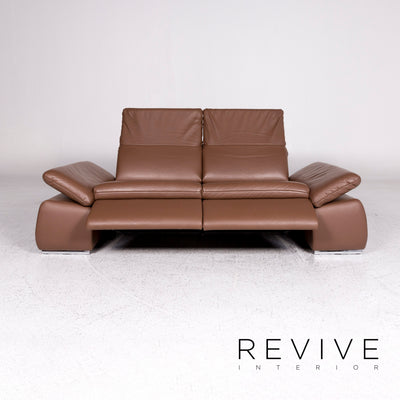 Koinor Evento Leder Sofa Braun Zweisitzer Relax Funktion Couch #9624