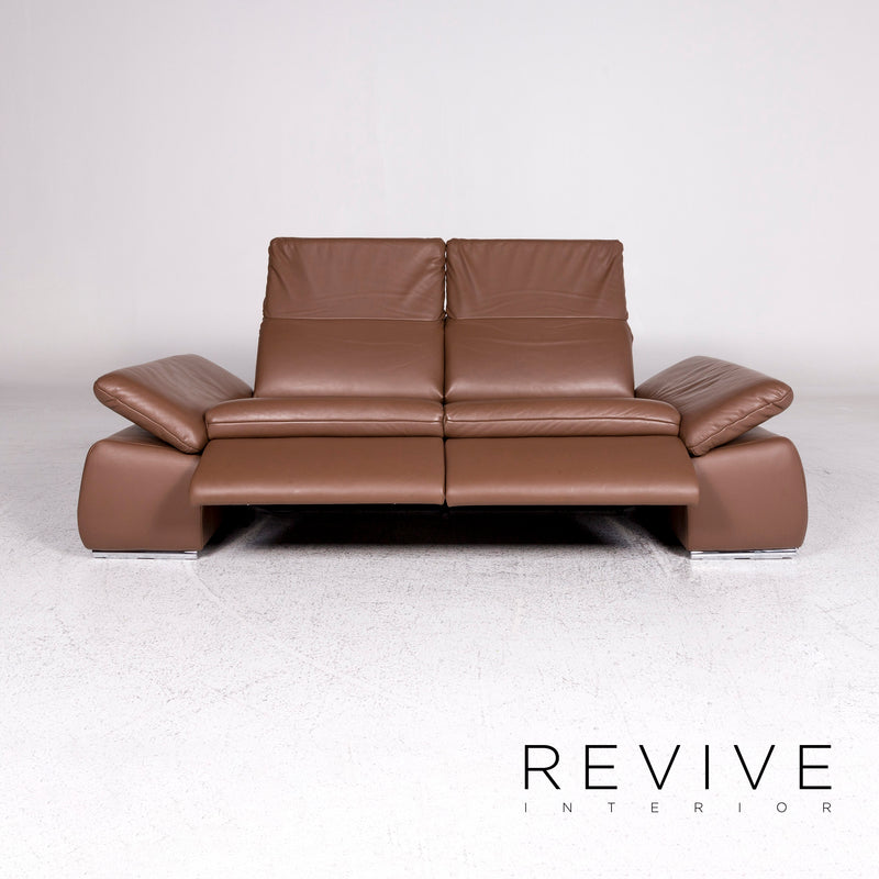 Koinor Evento Leder Sofa Braun Zweisitzer Relax Funktion Couch 