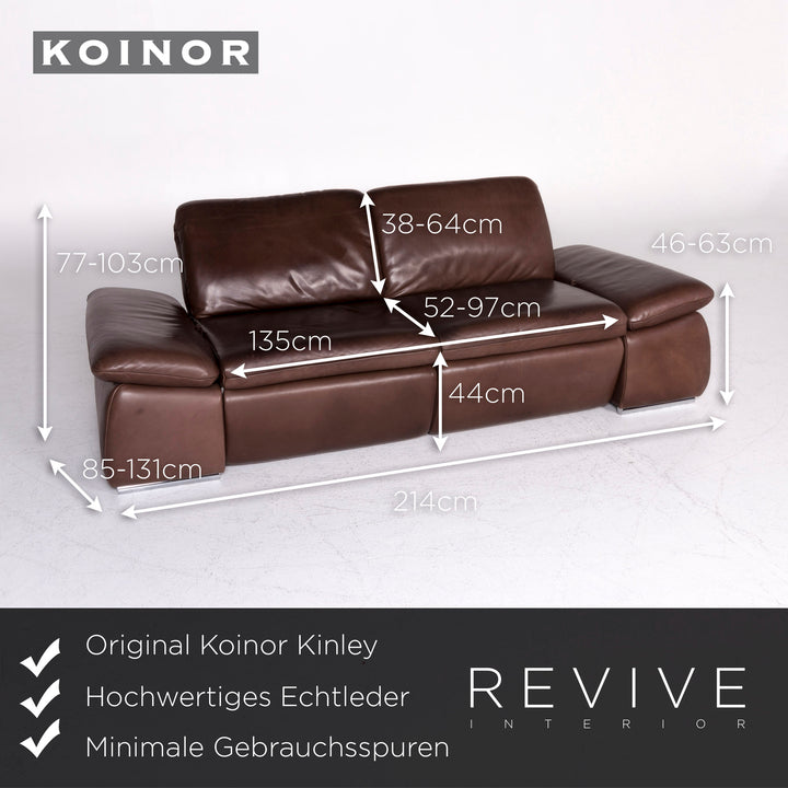 Koinor Kinley Ensemble de canapés en cuir design Marron Canapé deux places #8943