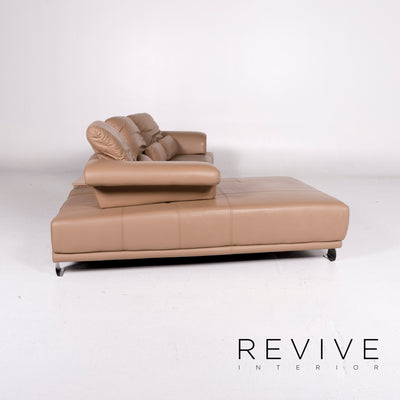 Koinor Leder Ecksofa Beige Sofa Funktion Couch #11054