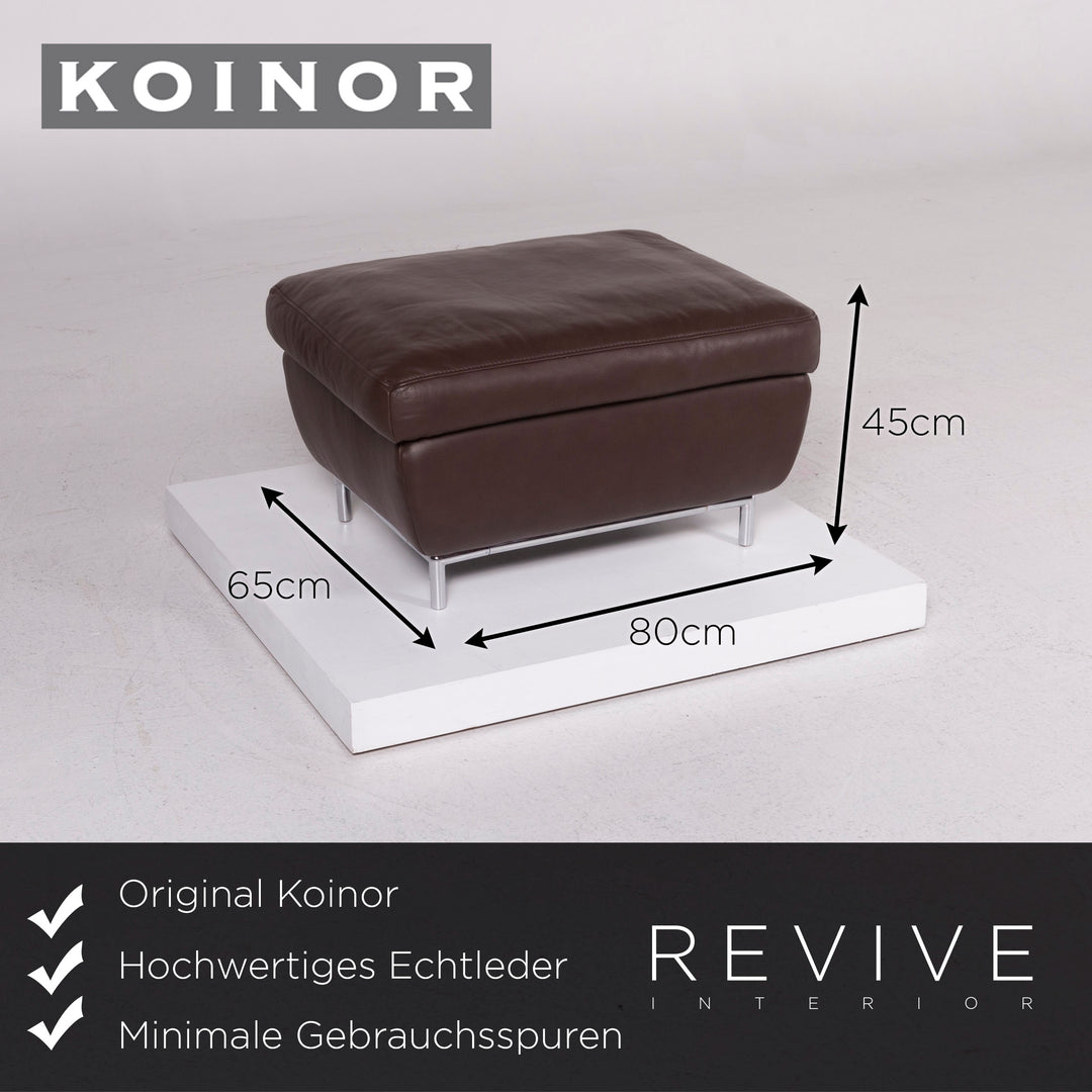 Koinor Leder Hocker Braun #11576