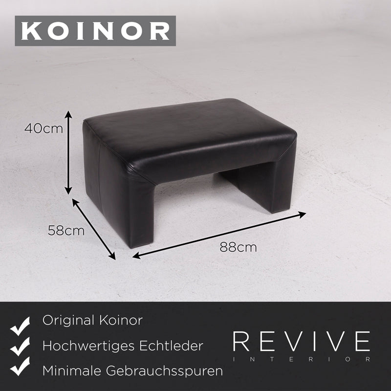 Koinor Leder Hocker Schwarz Schemel 