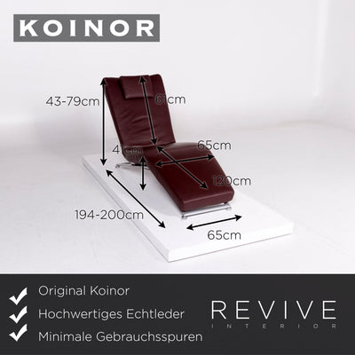 Koinor Leder Liege Bordeaux Braunrot Relaxliege Funktion Relaxfunktion #11056