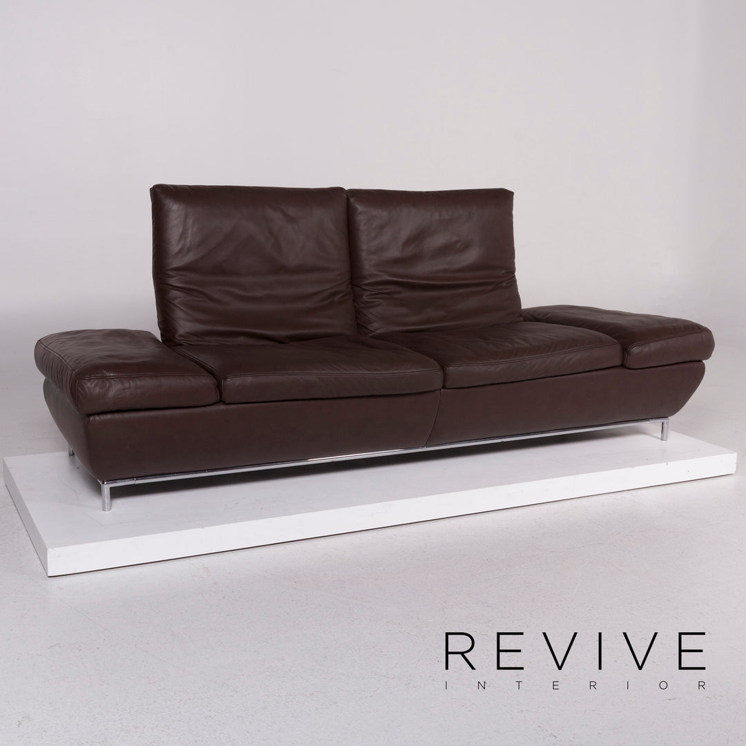 Koinor Leder Sofa Braun Dreisitzer #11578
