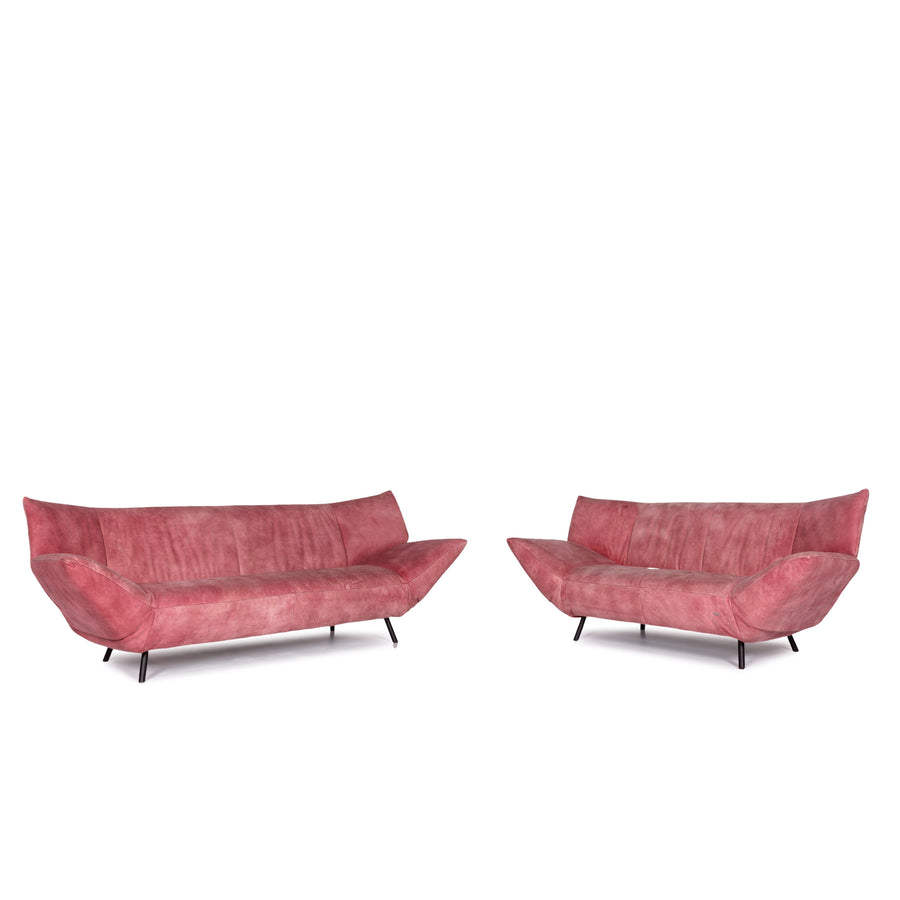 Koinor Leder Sofa Garnitur Rosé 1x Dreisitzer 1x Zweisitzer #10644
