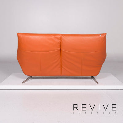 Koinor Leder Sofa Orange Zweisitzer Couch #11099