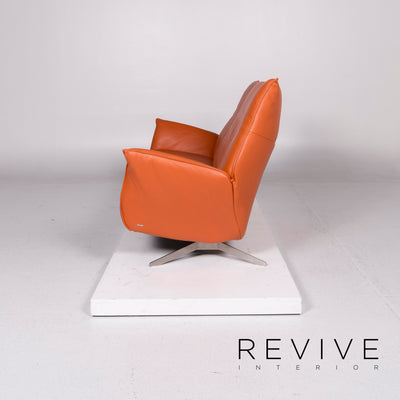 Koinor Leder Sofa Orange Zweisitzer Couch #11099