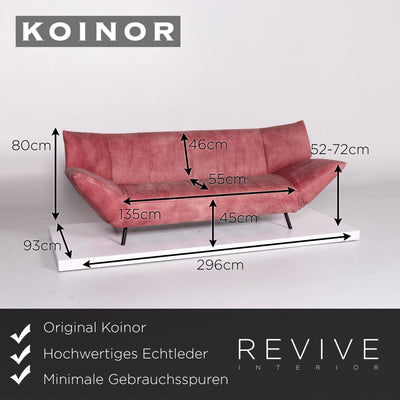 Koinor Leder Sofa Garnitur Rosé 1x Dreisitzer 1x Zweisitzer #10644