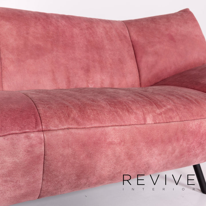 Koinor Leder Sofa Garnitur Rosé 1x Dreisitzer 1x Zweisitzer #10644