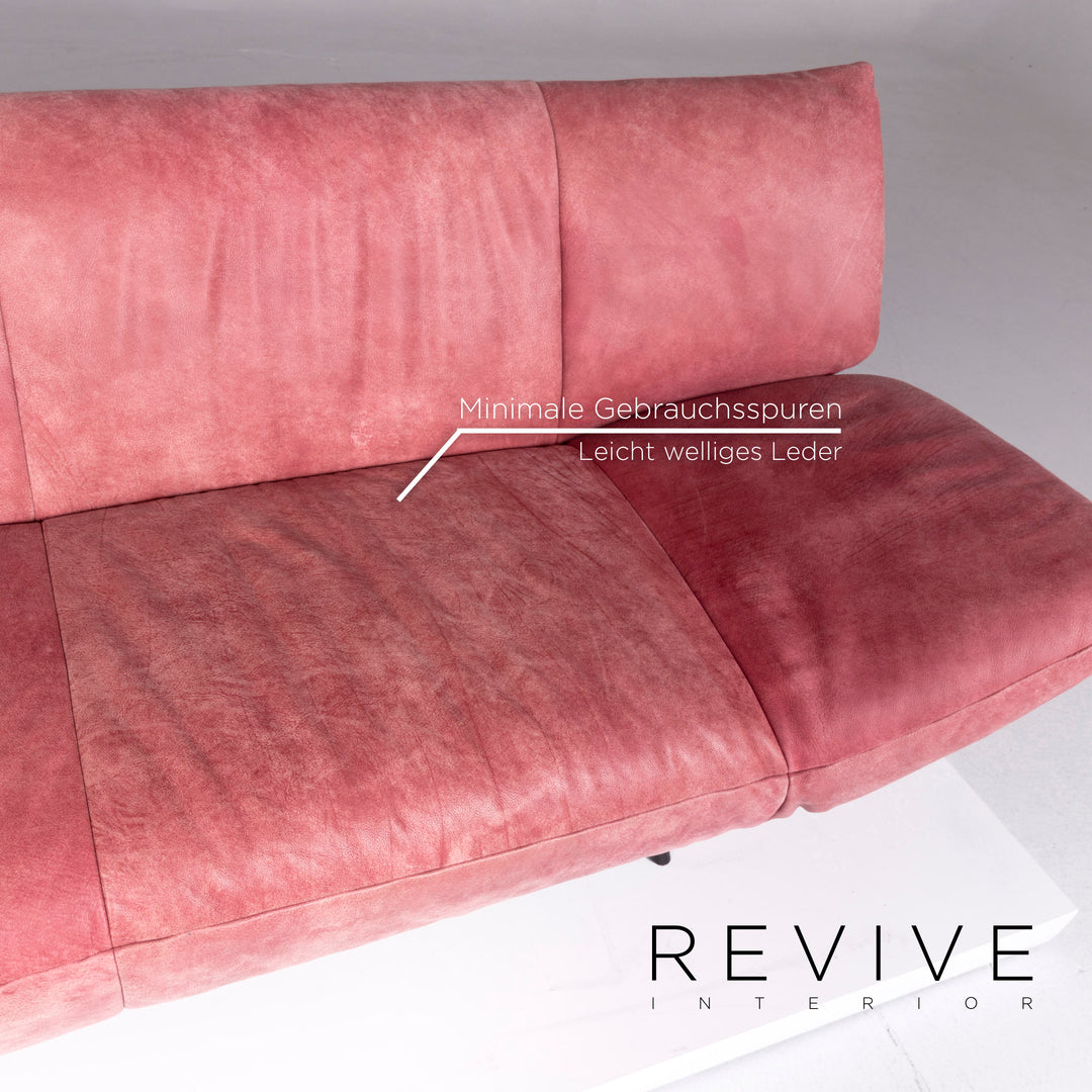 Koinor Leder Sofa Garnitur Rosé 1x Dreisitzer 1x Zweisitzer #10644