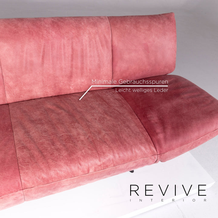 Koinor Leder Sofa Garnitur Rosé 1x Dreisitzer 1x Zweisitzer #10644