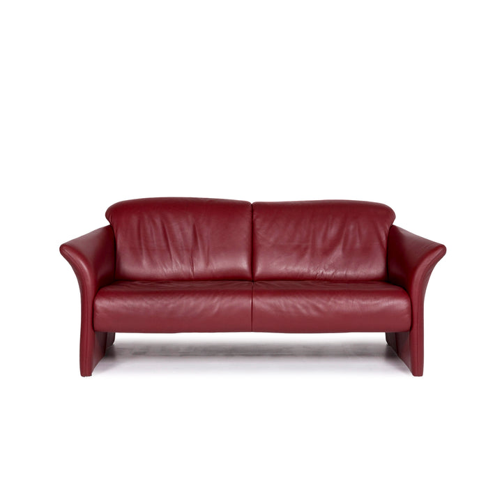 Koinor Leder Sofa Rot Zweisitzer Couch #10914