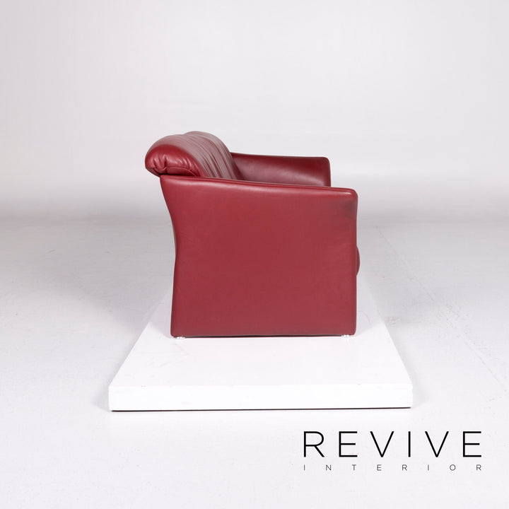 Koinor Leder Sofa Rot Zweisitzer Couch #10914