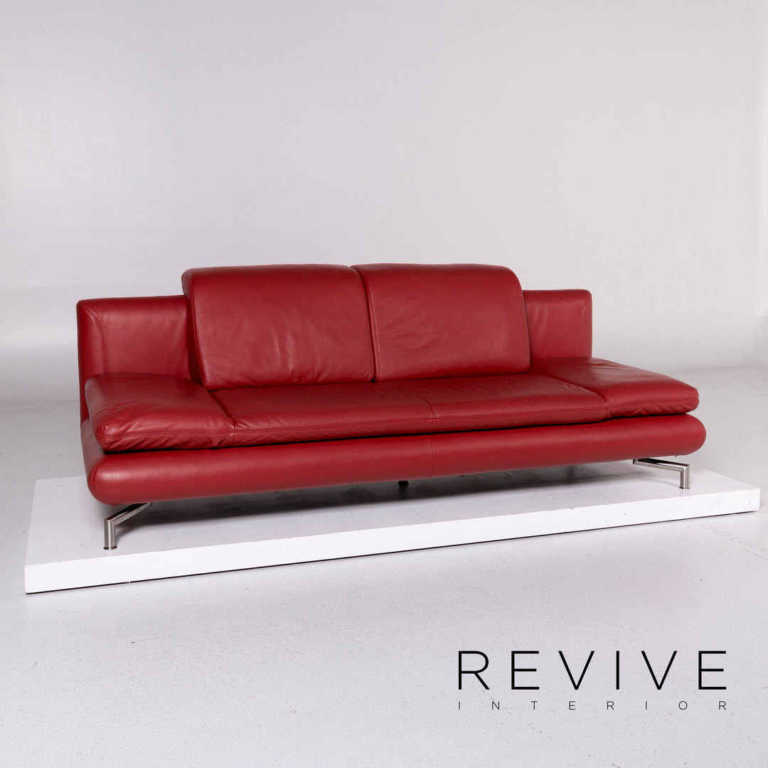 Koinor Rigoletto Leather Sofa Set Red 2x Two Seater #11136