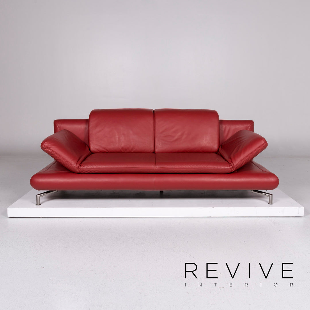 Koinor Rigoletto Leather Sofa Set Red 2x Two Seater #11136