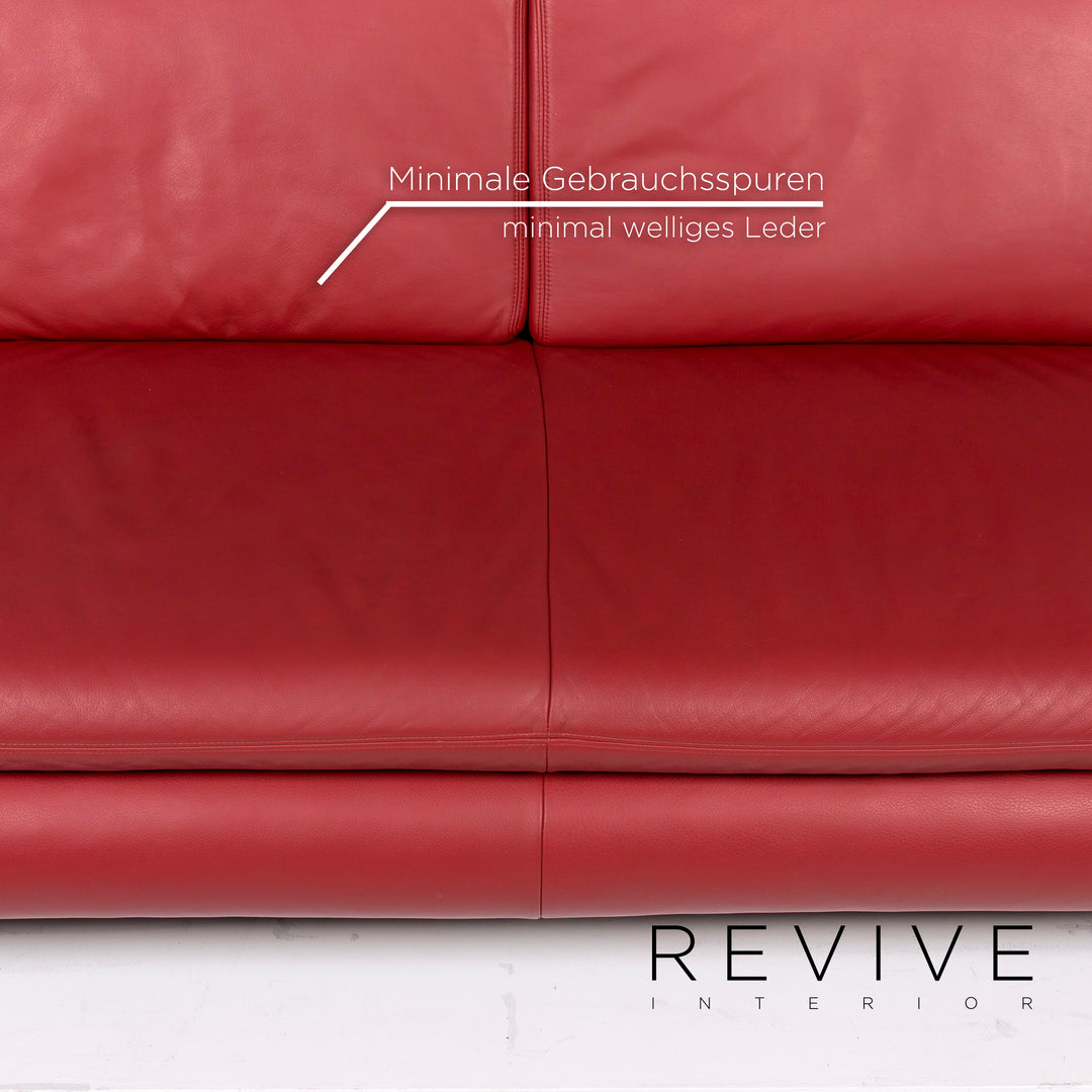 Koinor Rigoletto Leather Sofa Set Red 2x Two Seater #11136