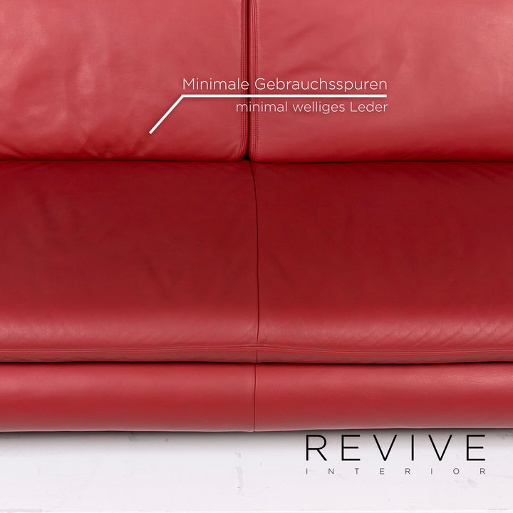 Koinor Rigoletto Leather Sofa Set Red 2x Two Seater #11136