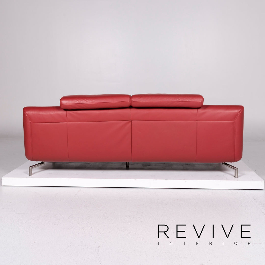 Koinor Rigoletto Leather Sofa Set Red 2x Two Seater #11136