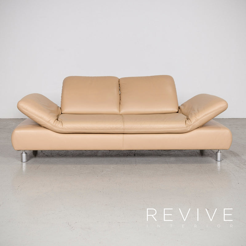 Koinor Rivoli Leder Sofa Beige Echtleder Zweisitzer Couch 