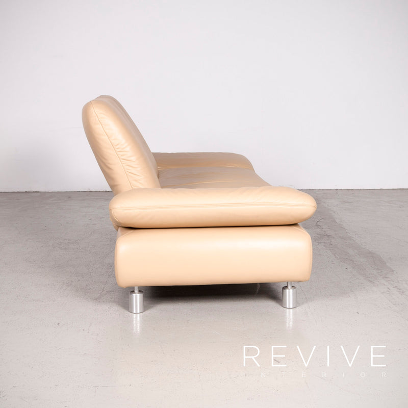 Koinor Rivoli Leder Sofa Beige Echtleder Zweisitzer Couch 