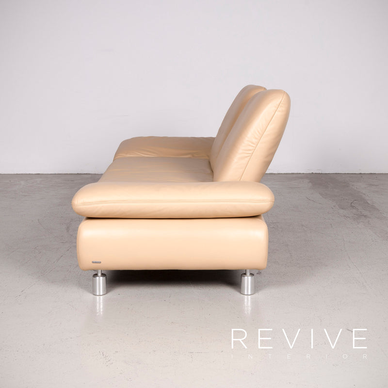 Koinor Rivoli Leder Sofa Beige Echtleder Zweisitzer Couch 