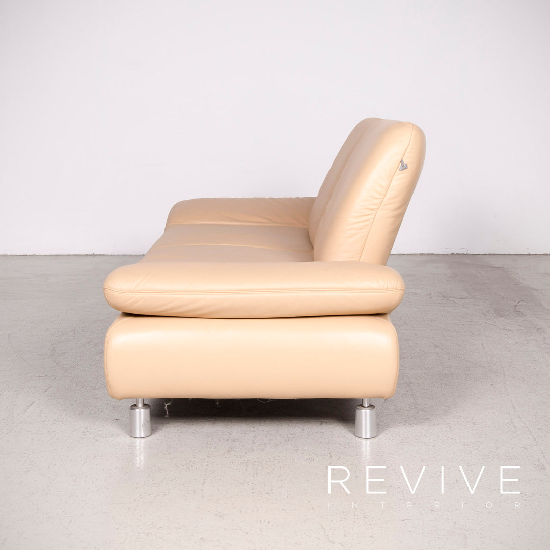 Koinor Rivoli designer leather sofa beige genuine leather two-seater couch #7787