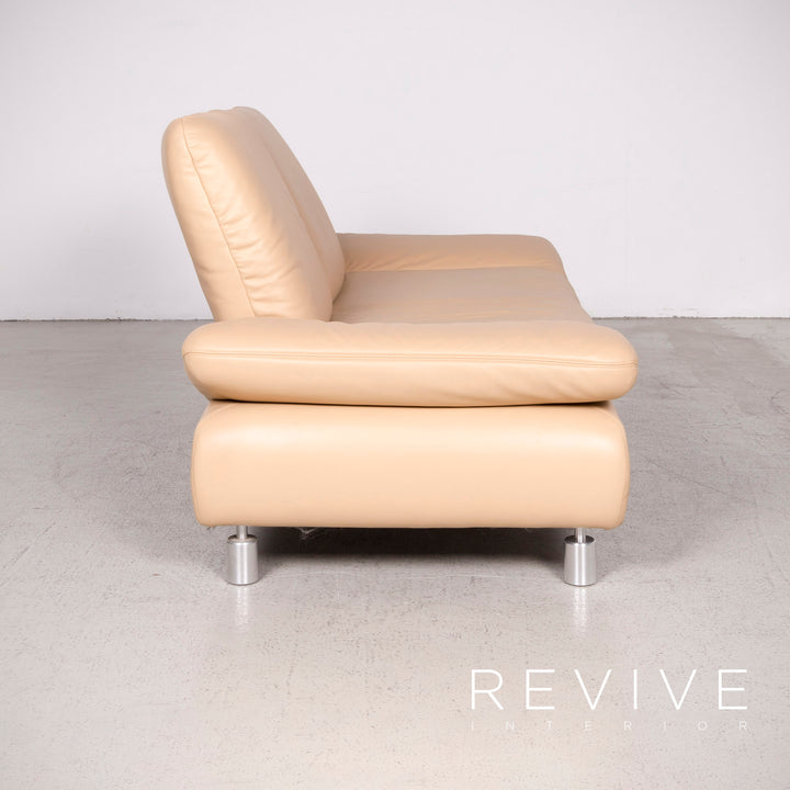Koinor Rivoli designer leather sofa beige genuine leather two-seater couch #7787
