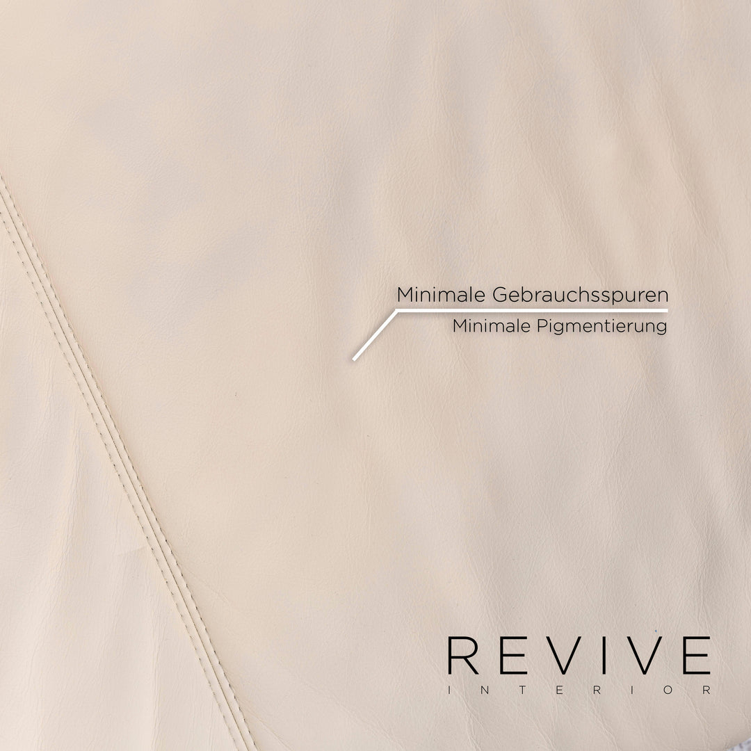 Koinor Rivoli Designer Leder Sofa Garnitur Creme 1x Dreisitzer 2x Zweisitzer #9583
