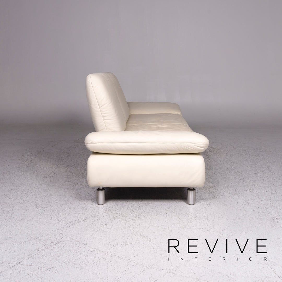 Koinor Rivoli Designer Leder Sofa Garnitur Creme 1x Dreisitzer 2x Zweisitzer #9583
