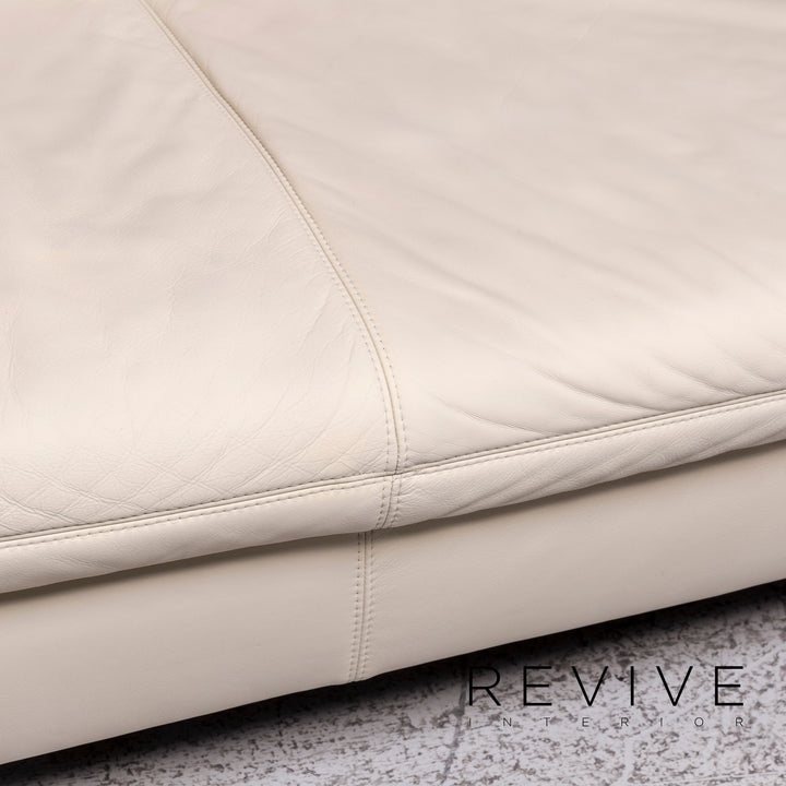 Koinor Rivoli Designer Leder Sofa Garnitur Creme 1x Dreisitzer 2x Zweisitzer #9583