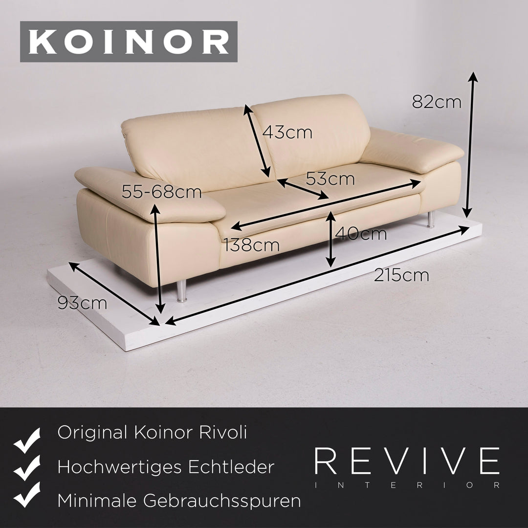 Koinor Rivoli Leder Sofa Beige Zweisitzer #11540
