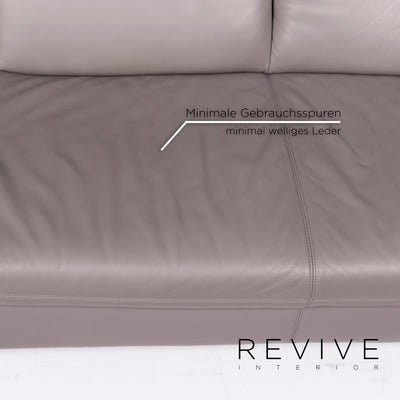 Koinor Rivoli Leder Sofa Grau Zweisitzer #10807