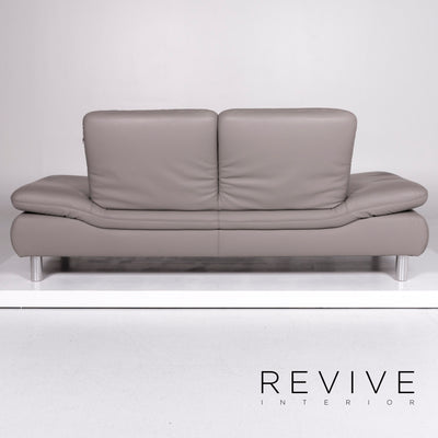 Koinor Rivoli Leder Sofa Grau Zweisitzer #10807