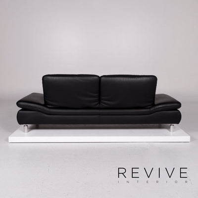 Koinor Rivoli Leder Sofa Garnitur Schwarz 1x Dreisitzer 1x Zweisitzer #11514