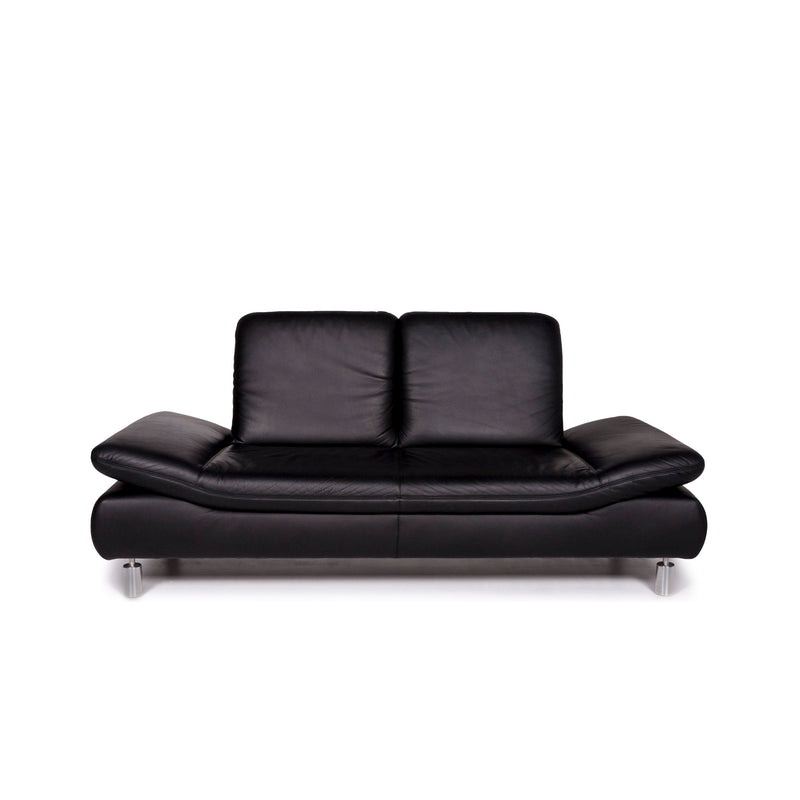 Koinor Rivoli Leder Sofa Schwarz Zweisitzer Funktion Couch 