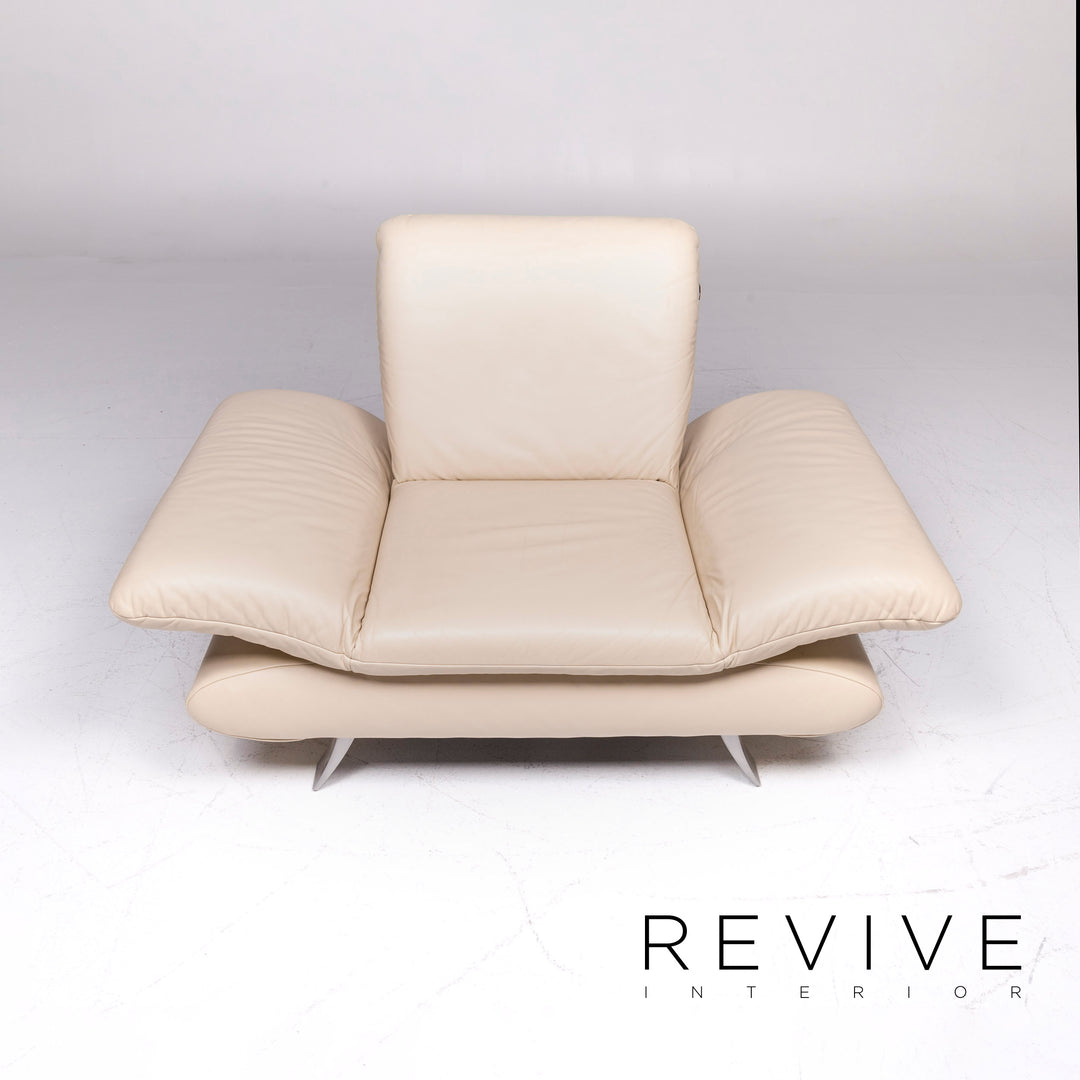 Koinor Rossini Designer Leather Sofa Set Beige Three Seater Two Seater Armchair #9255