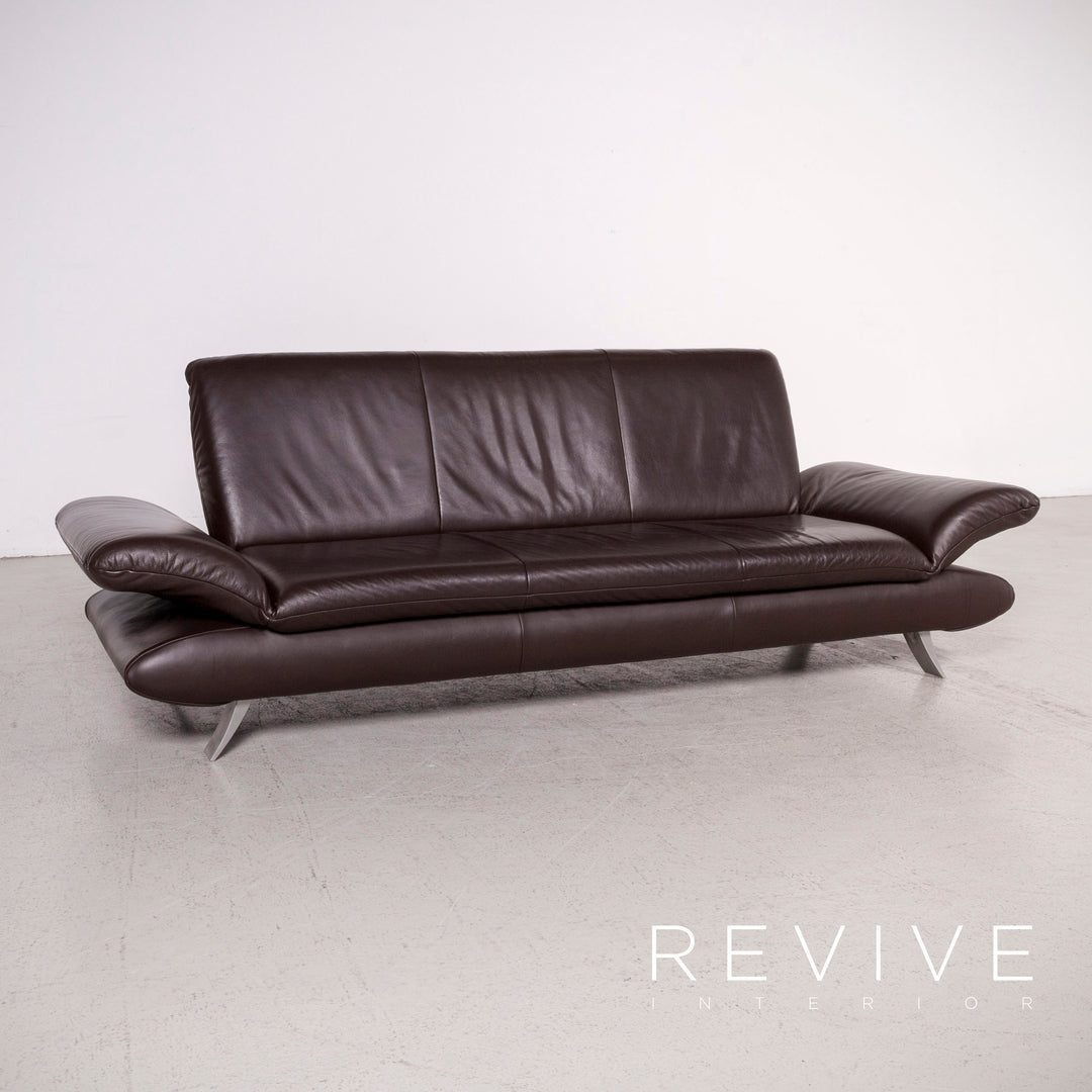 Koinor Rossini Designer Leder Sofa Braun Dreisitzer Echtleder Couch #8358