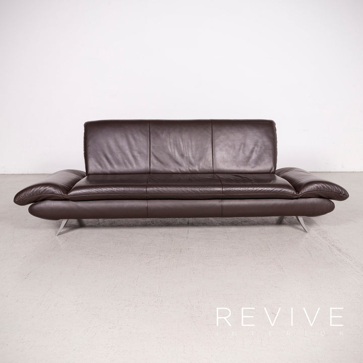 Koinor Rossini Designer Leder Sofa Braun Dreisitzer Echtleder Couch #8358