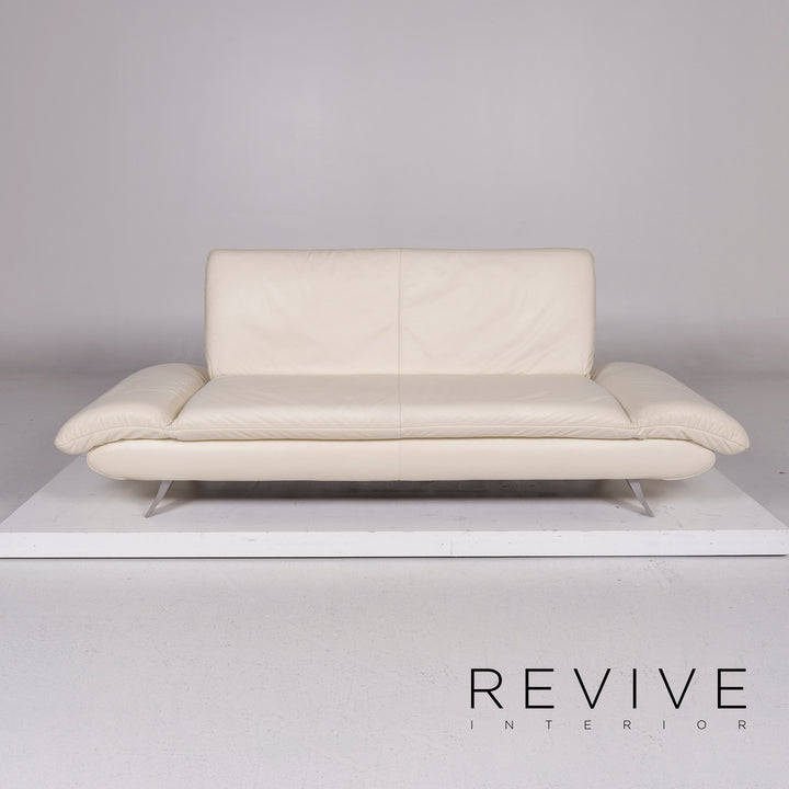 Koinor Rossini Leder Creme Sofa Dreisitzer Funktion Couch #11122