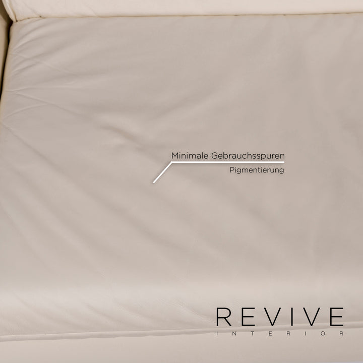 Koinor Rossini Leder Creme Sofa Dreisitzer Funktion Couch #11122