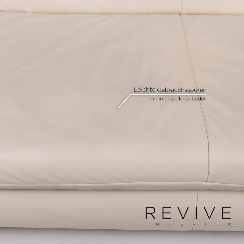 Koinor Rossini Leder Creme Sofa Zweisitzer Funktion Couch 