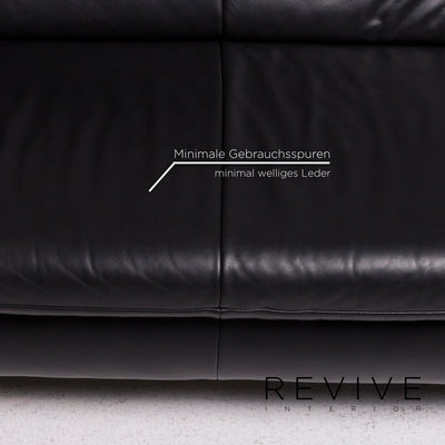 Koinor Rossini Leder Ecksofa Schwarz Sofa Couch #12085
