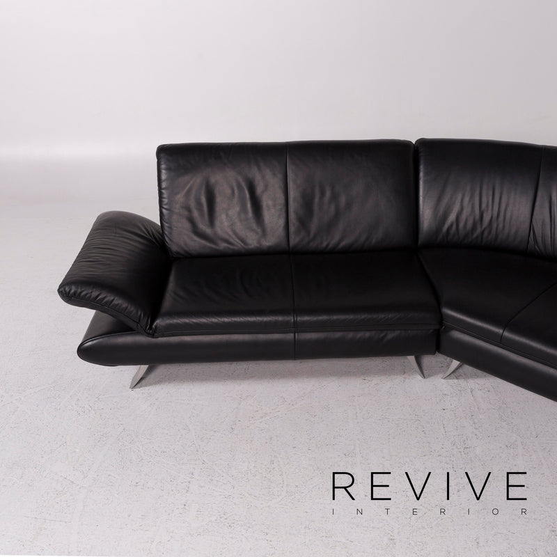 Koinor Rossini Leder Ecksofa Schwarz Sofa Couch 