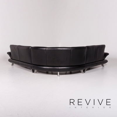 Koinor Rossini Leder Ecksofa Schwarz Sofa Couch #12085