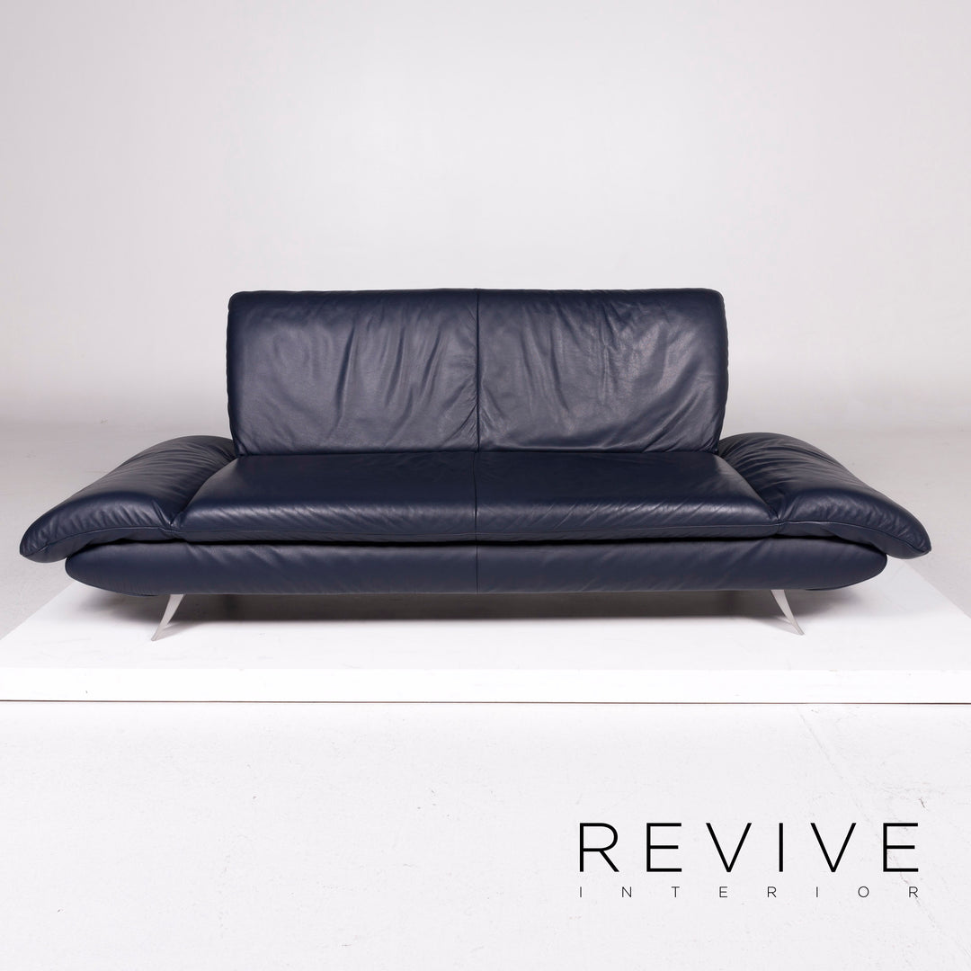 Koinor Rossini Leather Sofa Blue Three Seater #11713