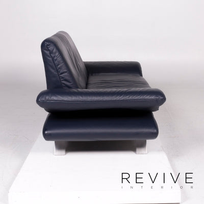 Koinor Rossini Leder Sofa Blau Zweisitzer #11712
