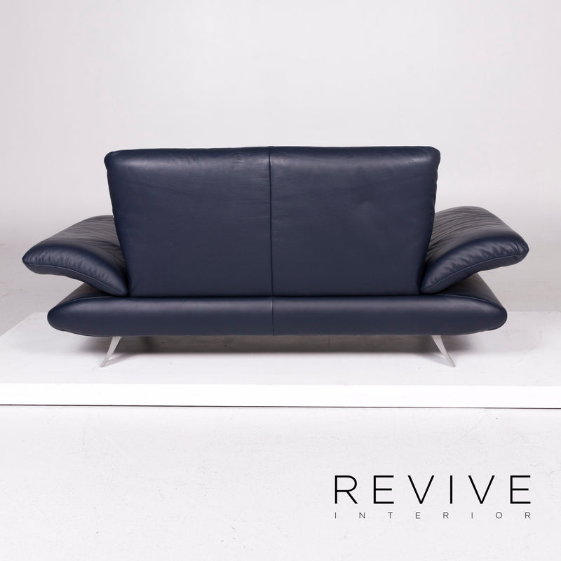 Koinor Rossini Leder Sofa Blau Zweisitzer 