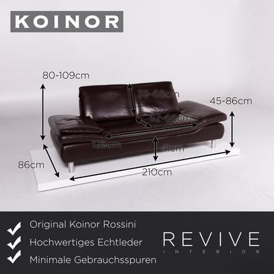 Koinor Rossini Leder Sofa Braun Dunkelbraun Funktion Couch #11175